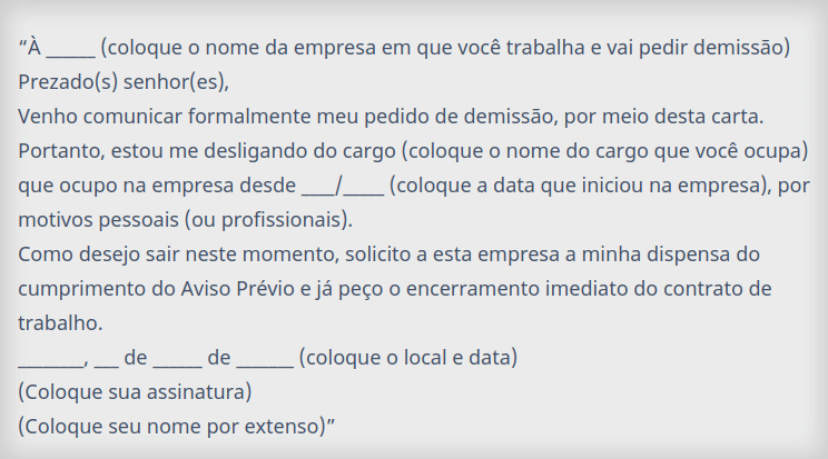 Modelo Carta De Demissao Sem Aviso Previo 3431